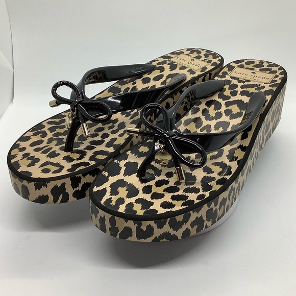 KATE SPADE ♠️ NEW YORK PLATFORM LEOPARD SANDAL - Picture 11 of 11